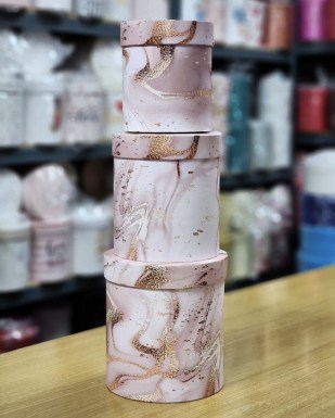 ΚΟΥΤΙΑ ΣΕΤ MARBLE ΡΟΖ